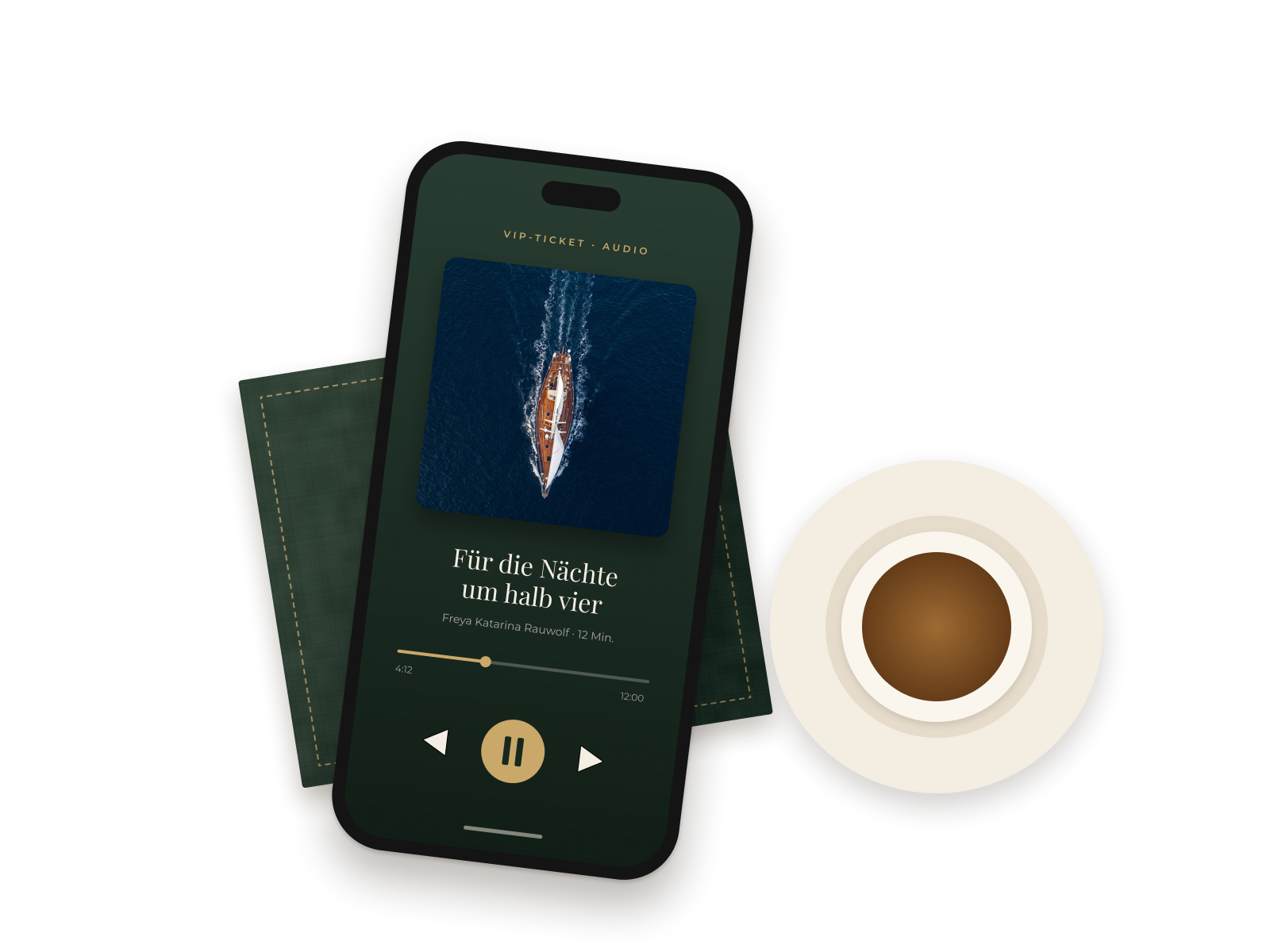 Handy mit dem Audio von Freya