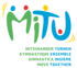 Buntes Logo "Mitu" aus stilisierten Menschen, darunter der Text "MITEINANDER TURNEN", "GYMNASTIQUE ENSEMBLE", "GINNASTICA INSIEME", "MOVE TOGETHER".