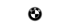BMW logo with white and black quadrants, and the letters "BMW" in white on a black band.