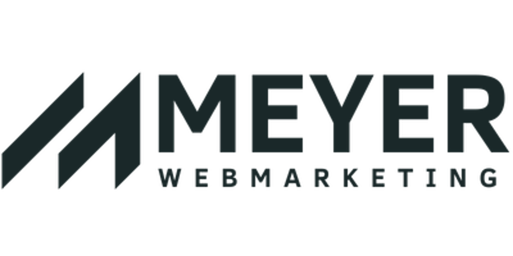 Meyer Webmarketing Logo mit großem M und "eyer" daneben, darunter "Webmarketing".
