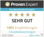 ProvenExpert Kundenbewertungen – Siegel SEHR GUT