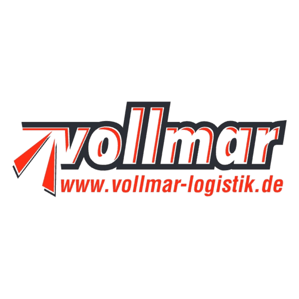 Schwarzes Gruner-Logo mit rotem Pfeil nach rechts.