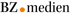 BZ medien Logo mit orangefarbenem Punkt zwischen BZ und medien.