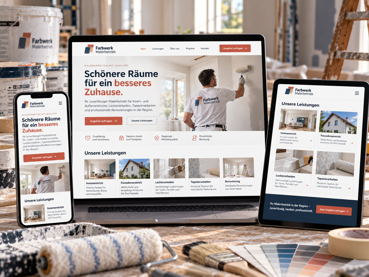 Website für einen Fitnesscoach