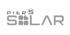 Pier 5 Solar Logo mit "Pier 5" über "Solar", wobei das "o" in Solar durch vier Quadrate ersetzt ist.