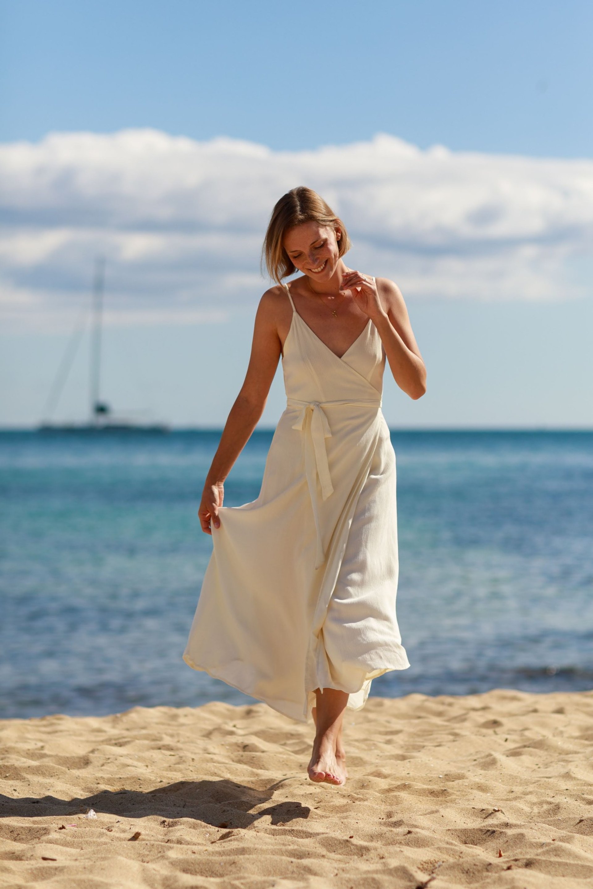 Paula am Strand auf Mallorca