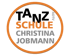 Tanzschule Christina Jobmann ADTV Logo mit orangefarbenem Kreis.