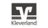 Graues Logo mit stilisiertem V und darunter dem Wort "Kleve".