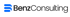 Blaues "S"-förmiges Logo mit drei horizontalen, abgerundeten Balken, daneben der Text "BenzConsulting".