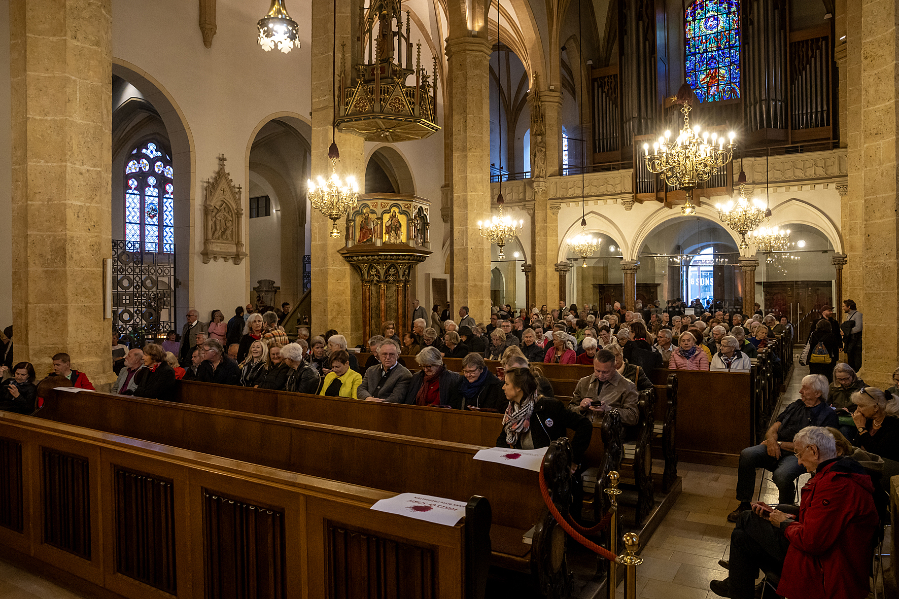 Steirischer Jägerchor performing in the Stadtpfarrkirche during the Long Night of Choirs, Voices of Spirit 2026, Graz