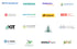 Logos von VR-NetWorld, Siemens, badenova, Rheinhessische, Stadtwerke Osnabrück, sparstrom.de, Postbank, BER, KIT, FLOCERT, grün-weißes Dreieck, ukb, e-maks, Mercedes Benz, SMS digital und piqd auf weißem Hintergrund.