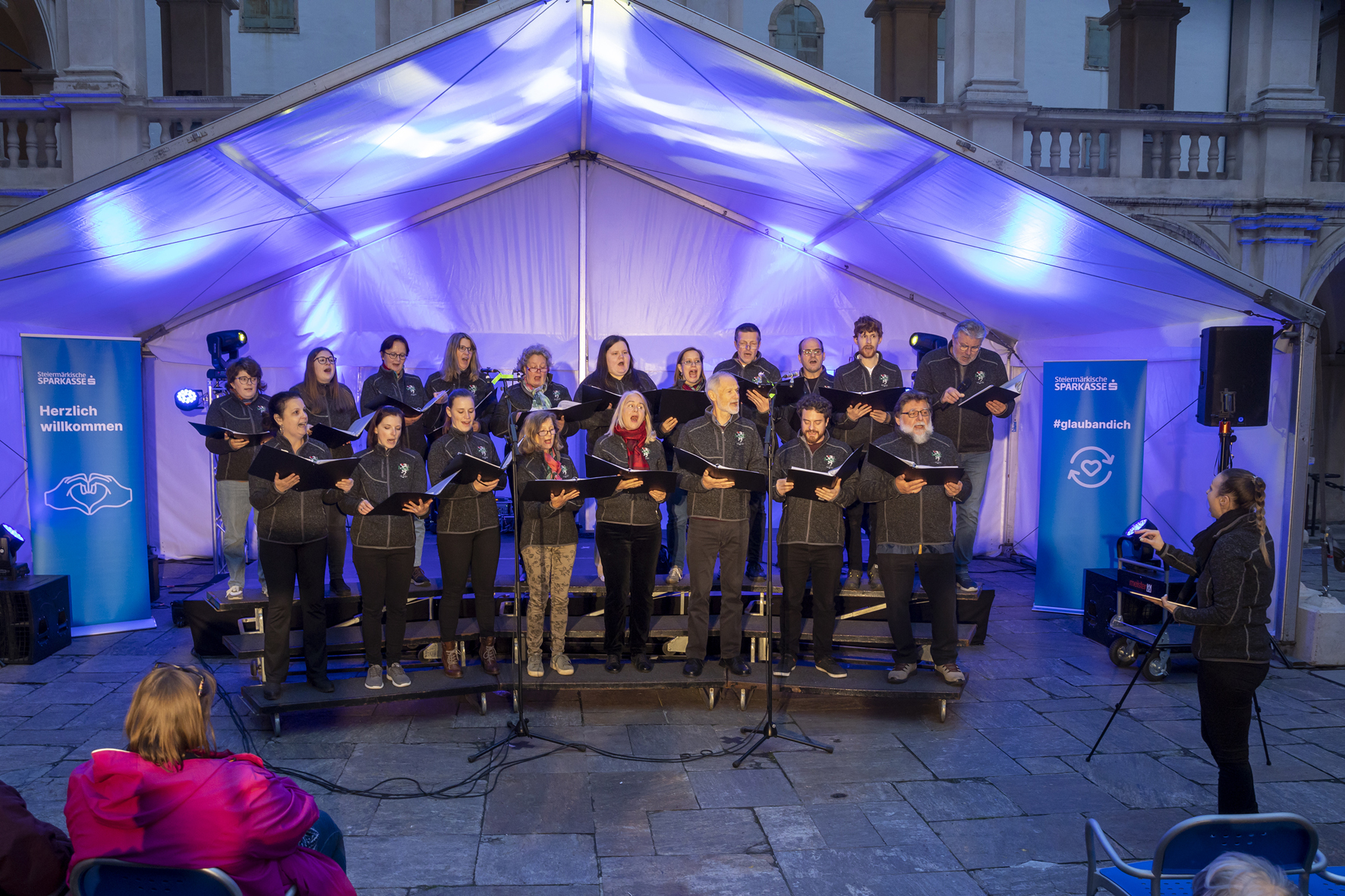 Chor der Landesbediensteten Steiermark at the Long Night of Choirs in the Landhaushof, Voices of Spirit 2023, Graz