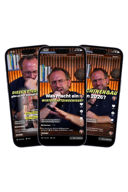 Drei Videos der TH-OWL-Kampagne auf Smartphones