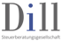 Dill Steuerberatungsgesellschaft Logo mit grauem Dill und blauem i