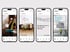 Vier Smartphones zeigen Instagram-Beiträge von Kaschke mit Baustellenmotiven und Slogans wie "Wir schaffen zuverlässige Projekte".