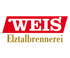 WEIS Elztalrennerei Logo: Weißer Schriftzug WEIS auf rotem Hintergrund, darunter in Gold "Elztalrennerei".