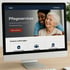 Imac mit Blick auf eine Webseite für Pflegedienste