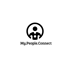Logo: Eine stilisierte Person in einem Kreis und der Text "My.People.Connect".