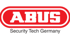 Rotes, ovales Abus-Logo mit weißer Schrift und dem Text „Security Tech Germany“ darunter.