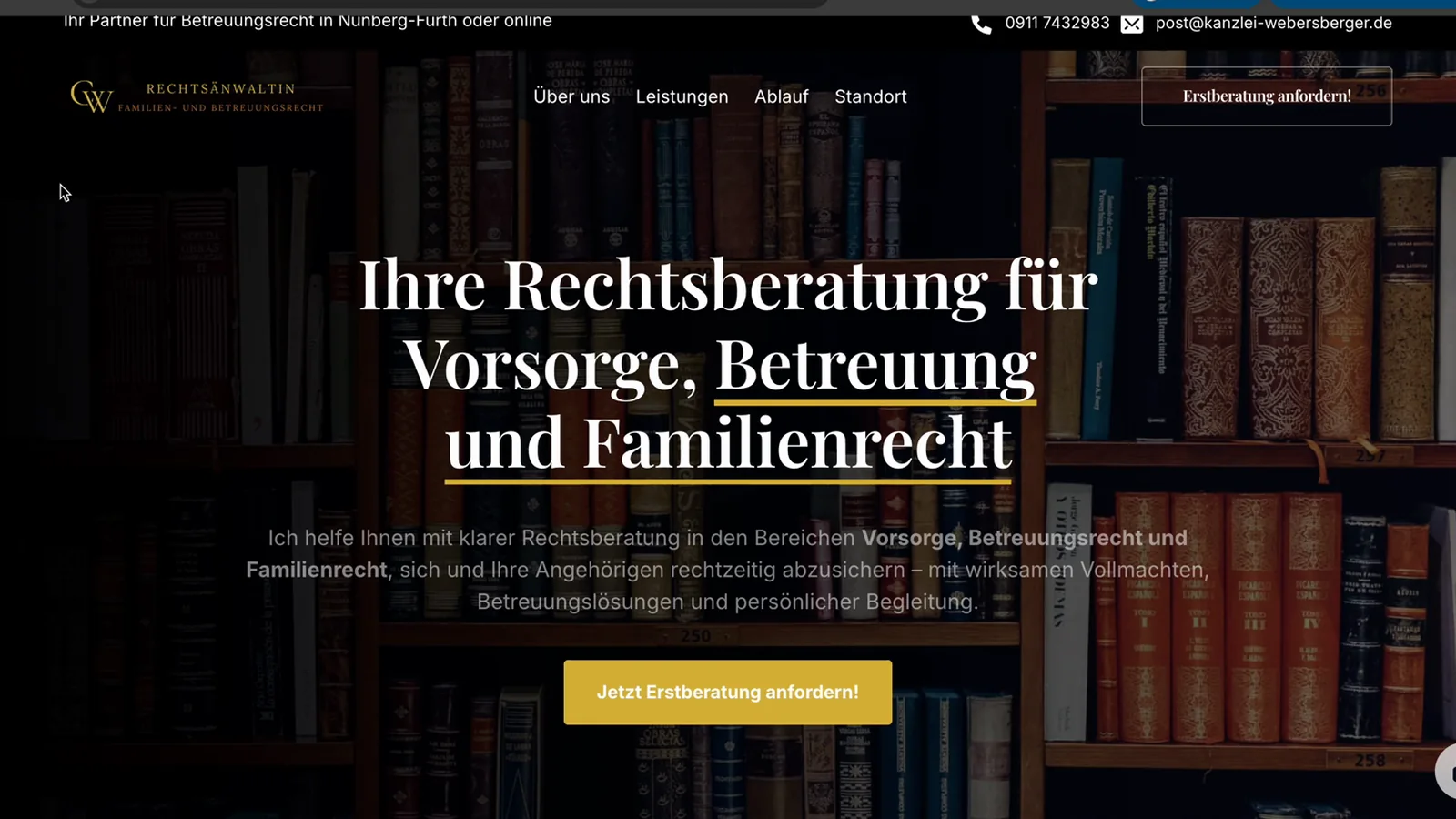 Kanzlei Webersberger – fertige Website
