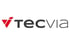 Tecvia-Logo mit rotem Dreieck und schwarzem Text auf weißem Hintergrund.