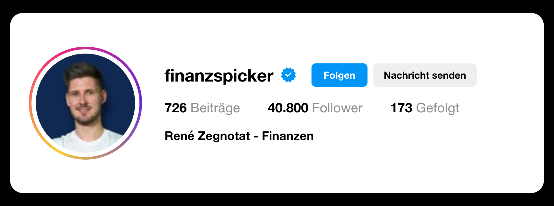 Instagram-Profil finanzspicker