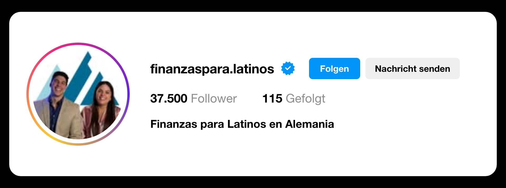 Instagram-Profil finanzaspara.latinos