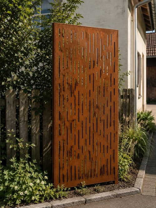Halmmotiv an der Hauswand