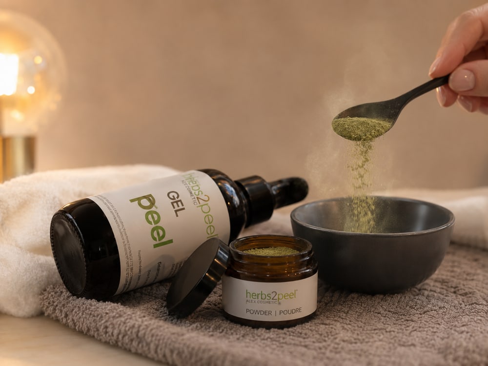 herbs2peel Kräutermischung und Pflegeprodukte von Alex Cosmetic im SWON Studio in Pforzheim