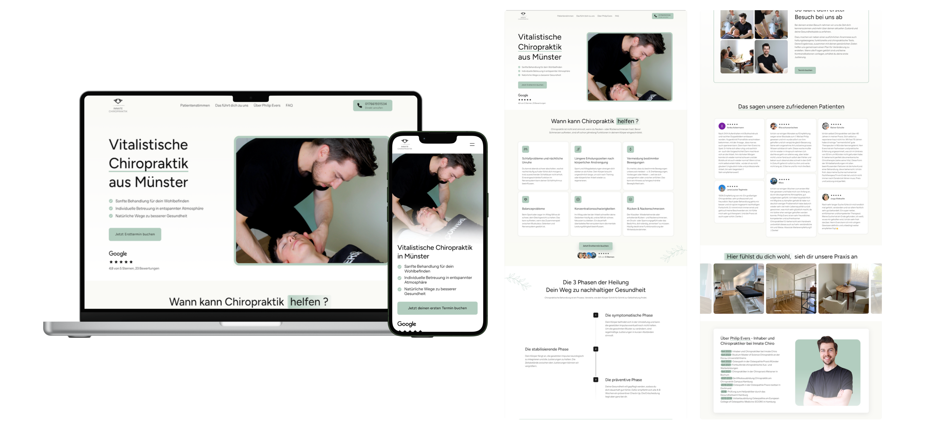 Website Mockup des Projekts