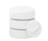 Three white cylindrical database disks stacked with a white checkmark icon on the bottom disk.