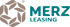 Das Merz Leasing-Logo zeigt einen stilisierten grauen Sechseck mit Blättern und blauem Text "MERZ LEASING".