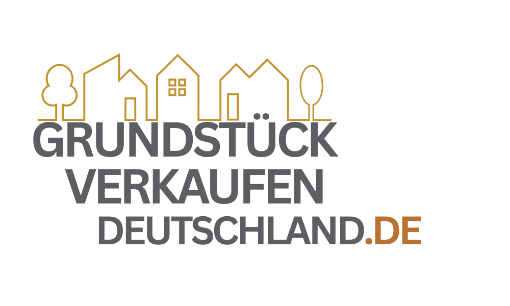 IMOBILIEN VERKAUFEN.DE Logo mit stilisiertem oranger Dach über dem Text