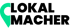 Logo von Lokalmacher.de – grünes Standort-Pin-Symbol neben dem schwarzen Schriftzug ‚Lokalmacher.de
