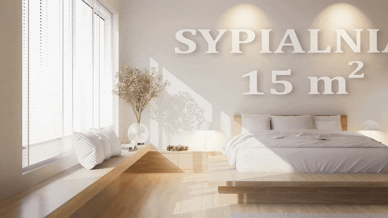 Animacja tekstu 3d na ścianie sypialni