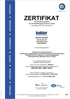 Zertifikat der TÜV SÜD Management Service GmbH für Harms GmbH, DIN EN ISO 14001:2015.