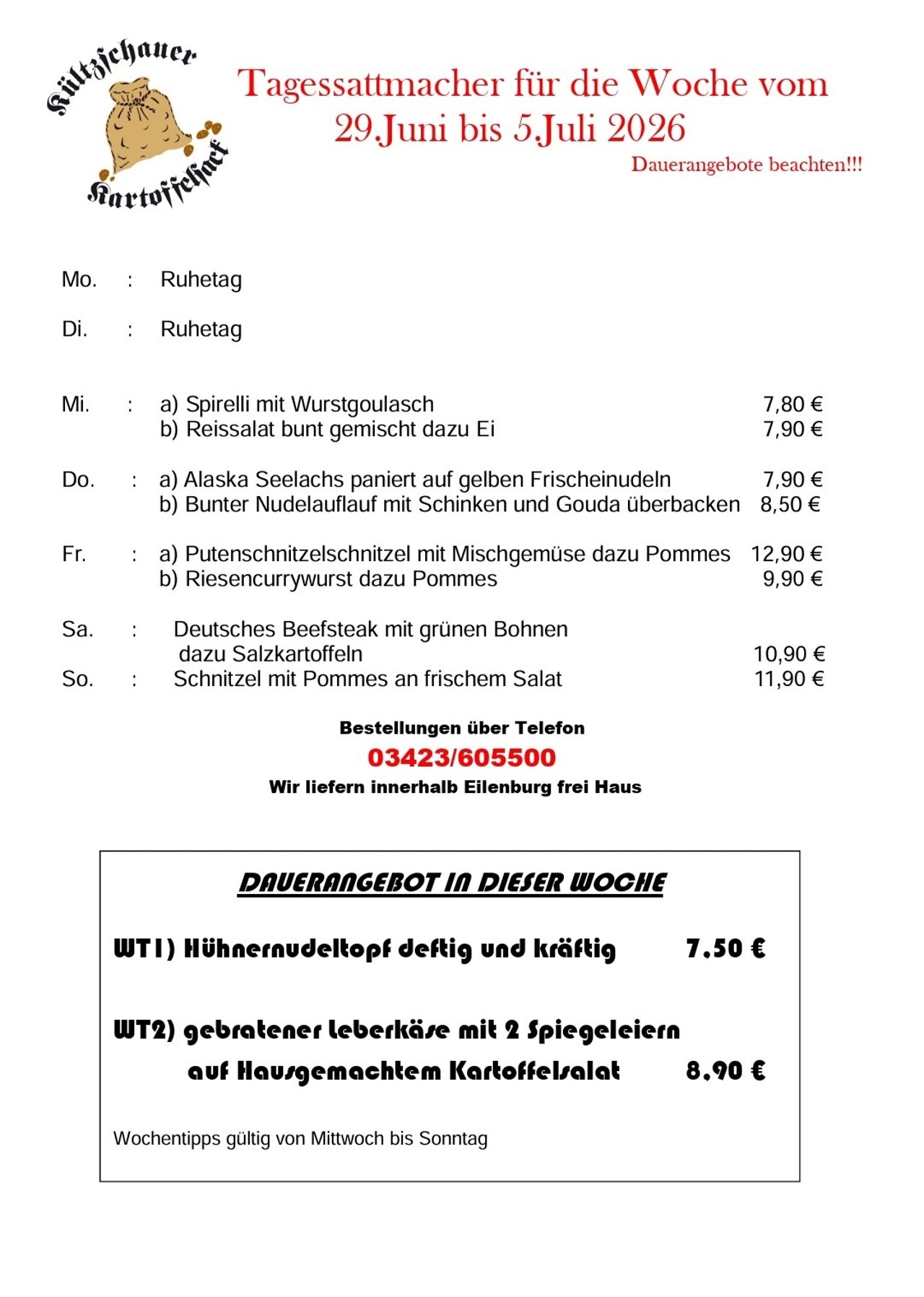 Aktueller Tagestipp