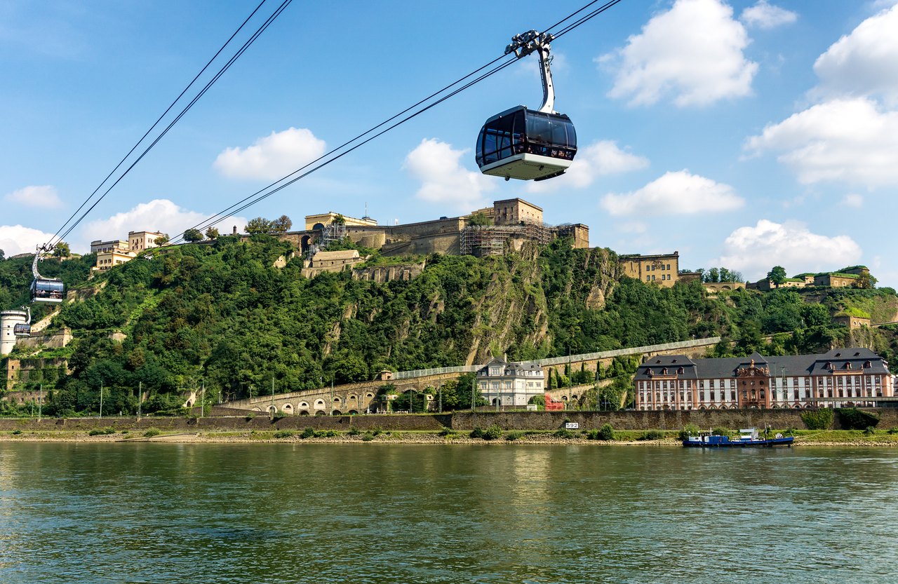 Blick auf das Deutsche Eck in Koblenz
