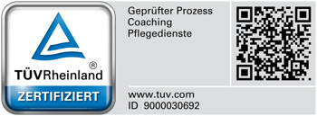 TÜV Rheinland zertifiziert: Geprüfter Prozess Coaching Pflegedienste