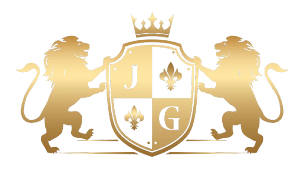 Goldenes Medaillon mit bärtigem Profilkopf, umrahmt von einem Lorbeerkranz und griechischem Muster.