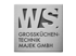 Graues, rechteckiges Logo mit den großen Buchstaben "WS" und dem Text "GROSSKÜCHEN-TECHNIK MAJEK GMBH".