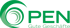 Grünes Logo mit "OPEN" und darunter "Gute Geschäfte", wobei das "O" eine Spiralform hat.
