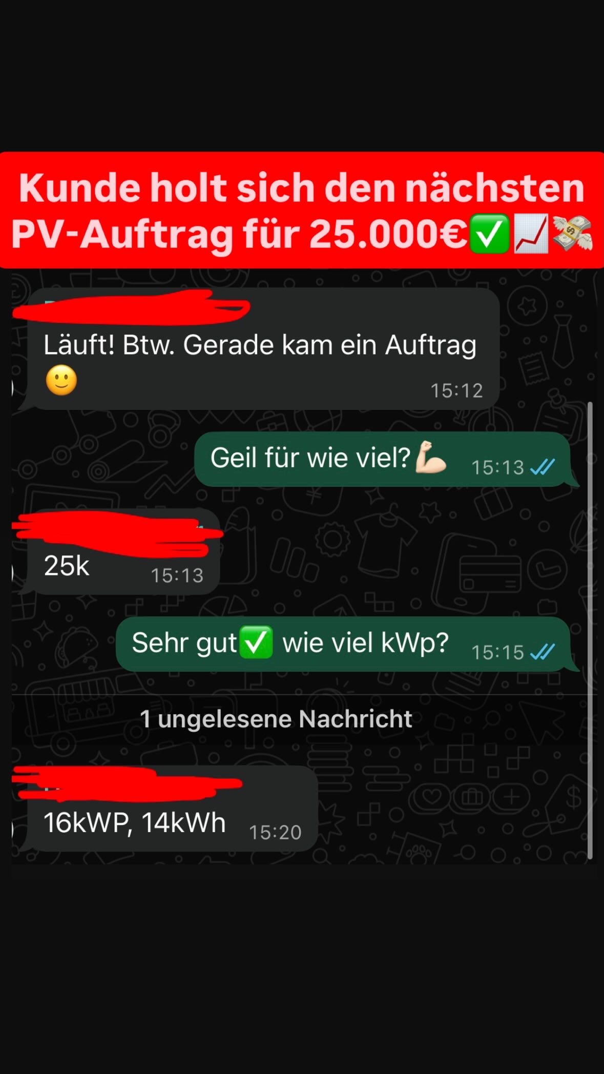 Kundenergebnis Screenshot