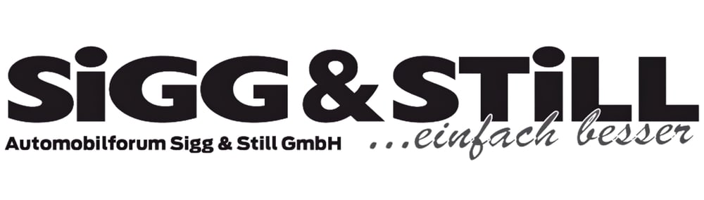 Sigg & Still Logo mit Text "Automobilforum Sigg & Still GmbH" und "…einfach besser".