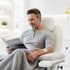 Man receiving IV infusion in a hormone and wellness center