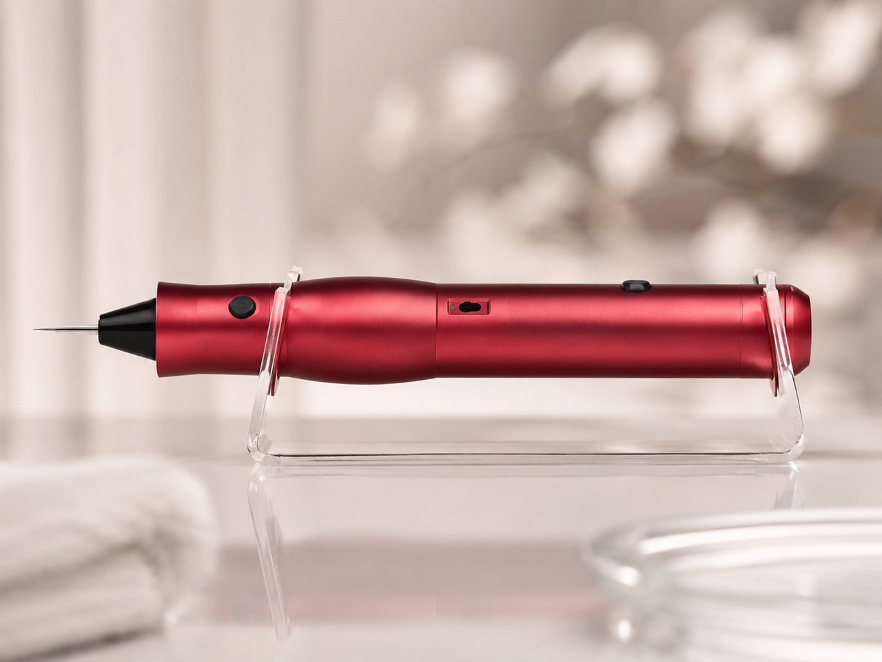 Plasma Pen am hygienisch vorbereiteten Arbeitsplatz im SWON Studio in Pforzheim