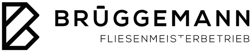 Logo: Ein stilisiertes „B“ links, daneben der Text „BRÜGGEMANN FLIESENMEISTERBETRIEB“.