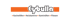 Logo der Firma Cybulla für Kachelöfen, Heizkamine, Kaminöfen und Fliesen auf schwarzem Hintergrund.