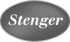 Gray oval logo with a silver border and the word "Stenger" in white text.
