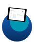 Ein schwarzes Tablet zeigt eine Software-Oberfläche mit dem Titel „Preis-freigabe“ und Tabellen.